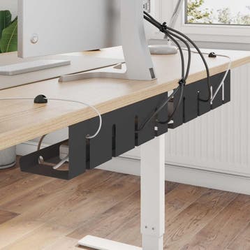 vidaXL Kabelgoot voor onder bureau 2 st Zwart 43 x 12 x 10, Verzenden, Nieuw