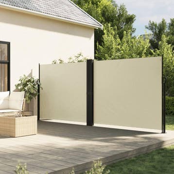 vidaXL Windscherm uittrekbaar 160x600 cm crèmekleurig, Verzenden, Nieuw