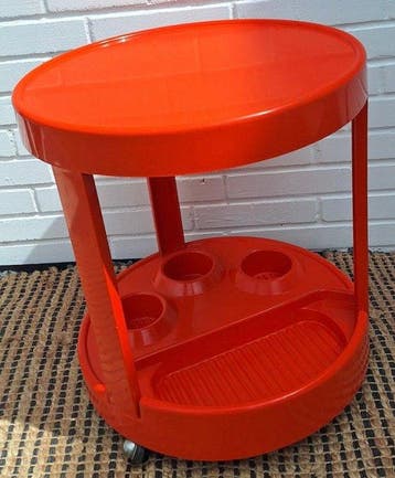 Serveerwagen - Plastic - Vintage Ruimtevaarttijdperk