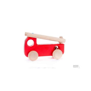 Bajo houten brandweerwagen met alar van €17,99 voor €10,79, Kinderen en Baby's, Ophalen of Verzenden, Nieuw