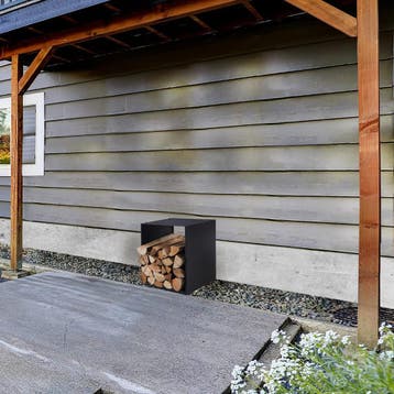 Houtopslag | Brandhoutrek | Houtrek | 40x28x40cm | Staal, Tuin en Terras, Haardhout, Verzenden