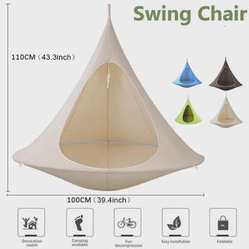 Waterproof Hangmat Dubbele Schommelstoel Cacoon - Binnen & B, Verzenden, Nieuw