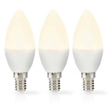 Led lamp E14 | Kaars | Nedis | 3 stuks (2.8W, 250lm, 2700K), Verzenden, Nieuw