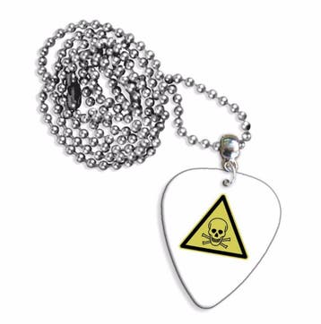 Vergif teken plectrum ketting, sleutelhanger of oorbellen, Ophalen of Verzenden, Nieuw