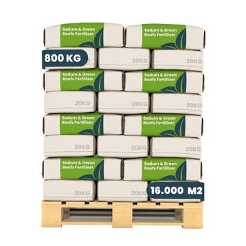 Sedum- en groendakmeststof 40x = 800 kg - 16 000 m2, Verzenden, Mest