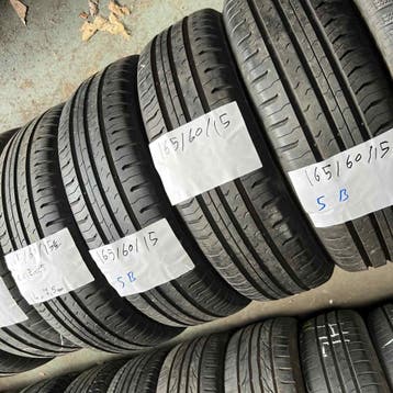 4 x Continental EcoContact 5 165-60-15 Zomerbanden 7,5mm, Auto-onderdelen, Banden en Velgen, Gebruikt, 15 inch, Ophalen of Verzenden