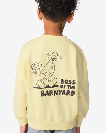 HEMA Kindersweater grafisch geel, Verzenden, Nieuw