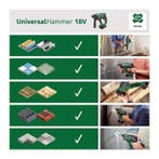 UniversalHammer 18V boorhamer (alleen) + SRE Adapterbohrf..., Doe-het-zelf en Verbouw, Gereedschap | Handgereedschap, Verzenden