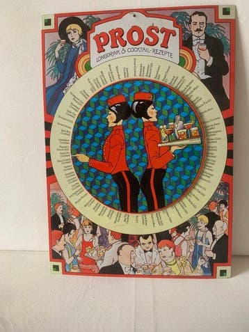 Martini Cocktail Reminder Advertentiefiguur - Metaal -