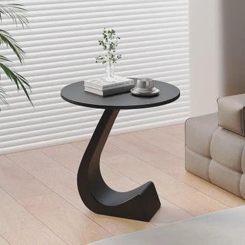 Luxe Ronde Bijzettafel met Rock Slab Look - Modern Design vo, Huis en Inrichting, Verzenden, Nieuw