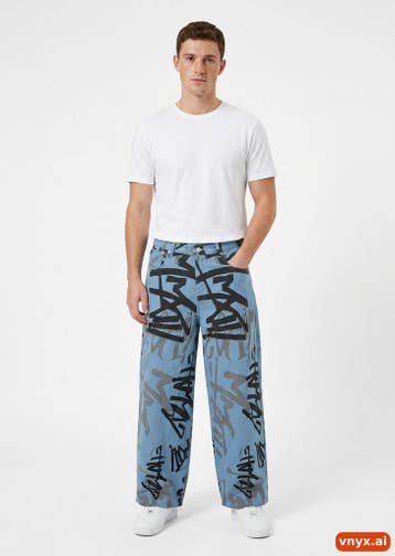 boohooMAN Jeans Heren maat WW40 / L36 Lichtblauw Vintage, Ophalen of Verzenden, Nieuw, BoohooMAN