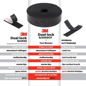 3M Dual Lock 1 Meter – Klittenband Zelfklevend – Heavy Duty, Ophalen of Verzenden, Nieuw
