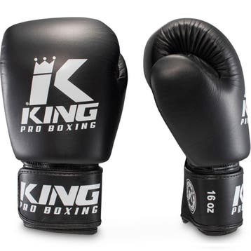 King Pro Boxing Bokshandschoenen Zwart KPB/BGVL 3 Leder, Ophalen of Verzenden, Nieuw