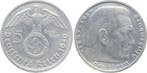 Duitsland 5 Reichsmark Hindenburg 1939 G Jahreszahl doppe..., Verzenden
