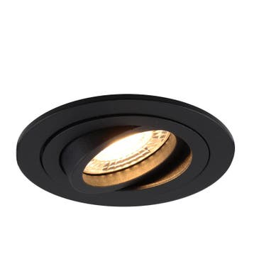 Kantelbare ronde inbouwspot Scott, zwart, Ophalen of Verzenden, Nieuw