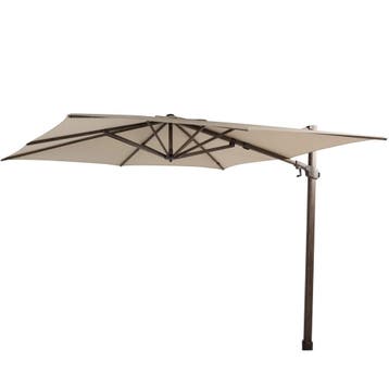 Siesta premium zweefparasol 300x300 cm wenge frame beach, Ophalen of Verzenden, Nieuw