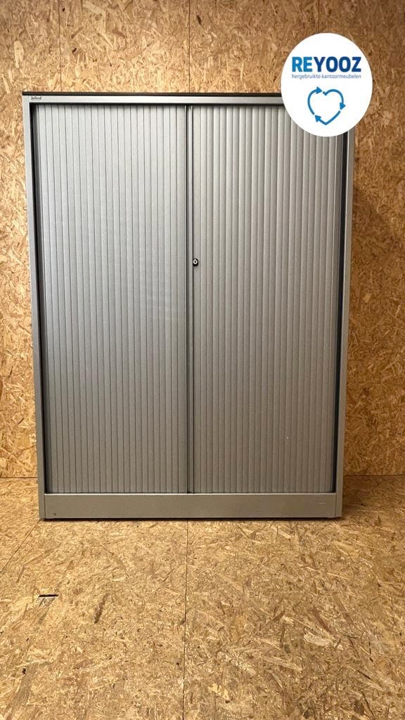 Ahrend roldeurkast - 144x120x45cm - zilvergrijs, Zakelijke goederen, Kantoor en Winkelinrichting | Kantoormeubilair en Inrichting