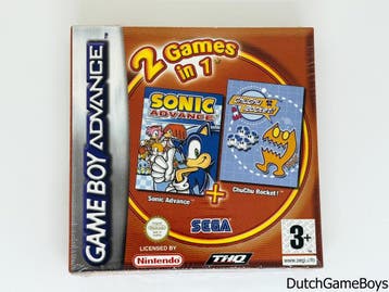 Gameboy Advance / GBA - Sonic Advance / ChuChu Rocket! - FAH, Spelcomputers en Games, Games | Nintendo Game Boy, Verzenden, Gebruikt