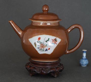 Kangxi (1662-1722) - Theepot - Vogel in vlucht boven