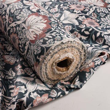 Katoenen stof voor bekleding met ornamentaal bloemmotief -
