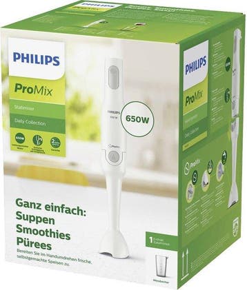 Philips HR2531/00 Daily - Staafmixer - 650 W - Wit ( verp..., Verzenden, Nieuw
