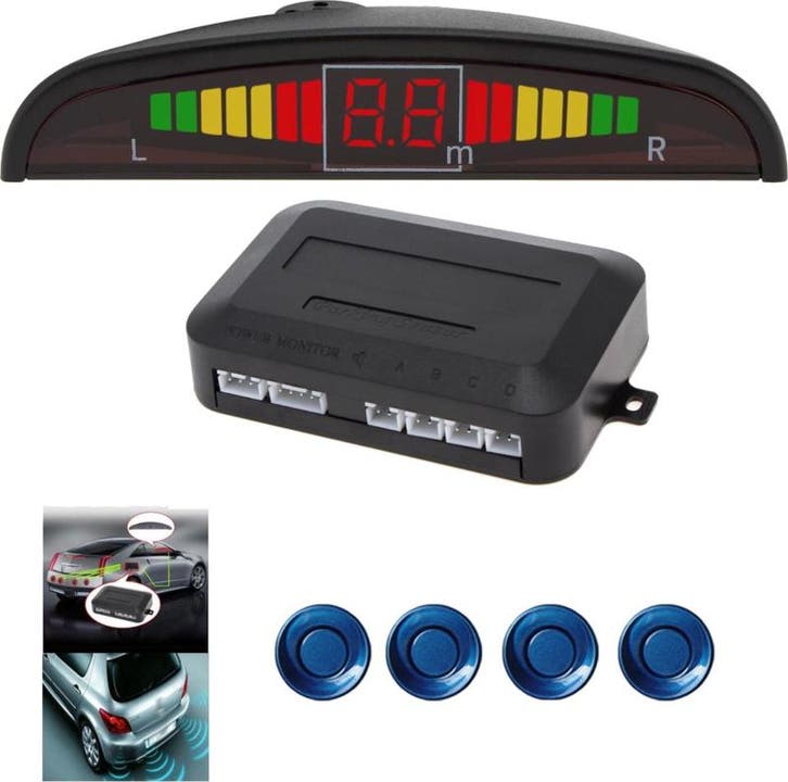 Universele Parkeersensoren LED Ultrasonic Blauw, Auto diversen, Auto-accessoires, Ophalen of Verzenden