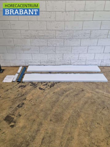 RVS Dubbel Wandschap schap 200 x 30 cm Horeca, Ophalen of Verzenden, Nieuw in verpakking