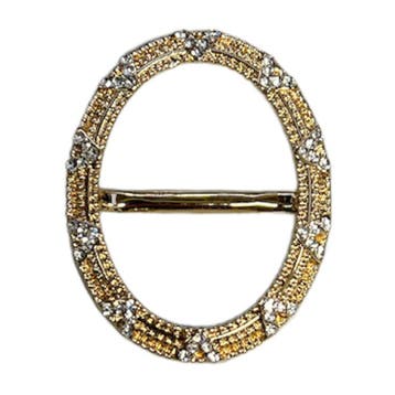 Fako Bijoux - Sjaalklem - Ovaal - V-Kristal - 33x41mm -, Verzenden, Nieuw