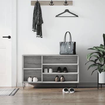 vidaXL Schoenenkast 102x36x60 cm bewerkt hout sonoma grijs, Verzenden, Nieuw