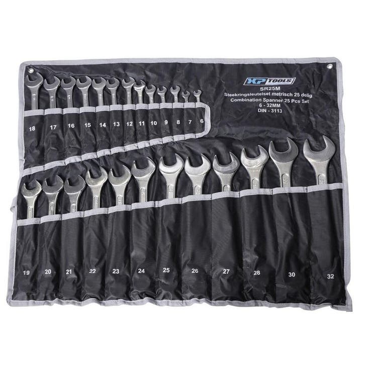 Steekringsleutelset / ringsteeksleutelset 25dlg, Doe-het-zelf en Verbouw, Gereedschap | Handgereedschap, Nieuw, Verzenden