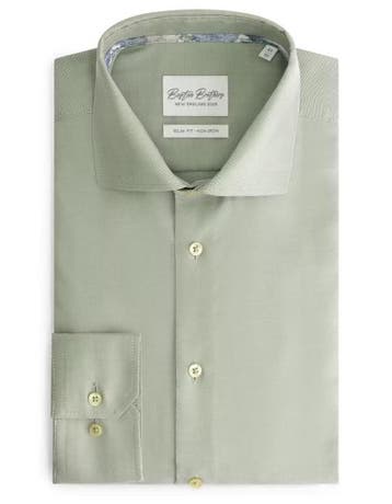 2dekans | Boston Brothers Non-Iron Overhemd – Heren – Slim, Ophalen of Verzenden, Zo goed als nieuw, Boston Brothers