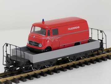 TRAINLINE45 3050100 Niederbordwagen Grau Mit Wittenberger..., Gebruikt, Gelijkstroom, Overige typen, Ophalen of Verzenden