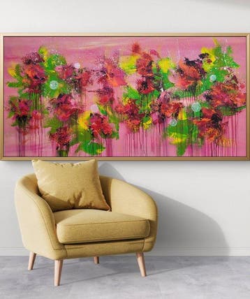Laura Capellini Art - GARDEN AT SUNSET (XXL) Acrilico su