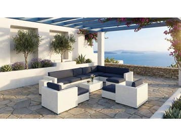 Veiling - Loungeset incl. kussens 12-delig, Tuin en Terras, Nieuw