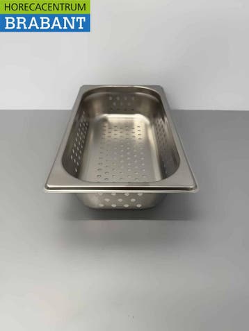 HCB RVS Geperforeerde gastronorm bak GN bak 1/3 Diepte 65 mm, Ophalen of Verzenden, Nieuw zonder verpakking