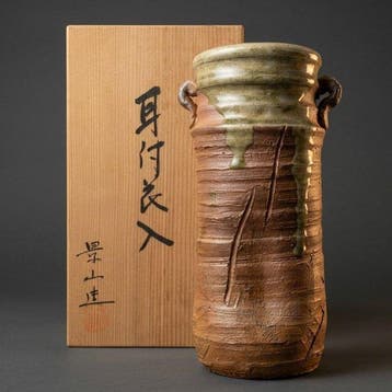Vaas - Steengoed - Japan - Iga-ware door Tanimoto Kei, Antiek en Kunst