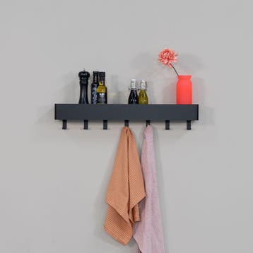 Spinder Design Multi 7 wandkapstok - zwart, Verzenden, Nieuw
