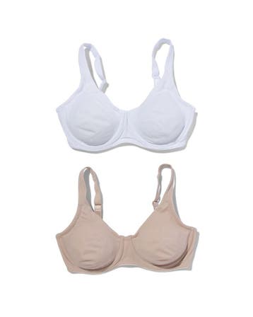 HEMA Niet voorgevormde bh met beugel E-F - 2 stuks multi, Verzenden