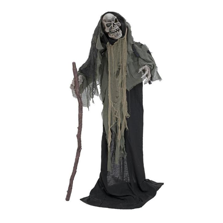 Halloween-figuur Wanderer, Skelet Met Wandelstok 160 Cm, Kinderen en Baby's, Speelgoed | Poppen, Overige typen, Nieuw, Verzenden