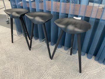 Audo Copenhagen ML42 barkrukken 3x zwart/RVS, Nieuw