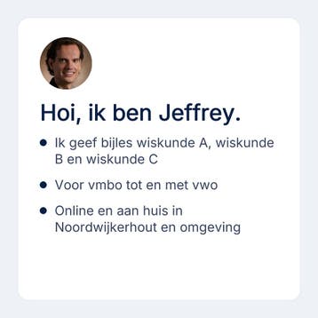Bijles wiskunde A in Noordwijkerhout, vmbo tot en met vwo, Privéles, Bijles
