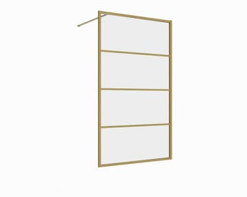 120x200 inloopdouche serie Rafaella mat goud, Verzenden, Nieuw