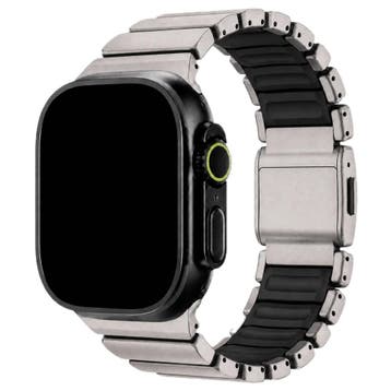Apple Watch bandje Ember - staal - titanium zwart, Verzenden, Nieuw