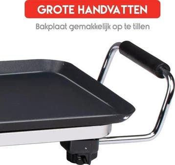 alpina Teppanyaki Bakplaat XXL - 2000W - Gourmetplaat - 100, Verzenden, Nieuw