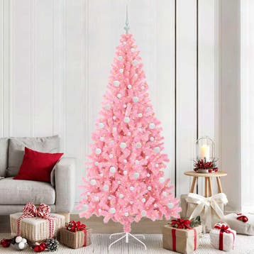 vidaXL Kerstboom Roze 210 cm PVC, Diversen, Kerst, Verzenden, Nieuw