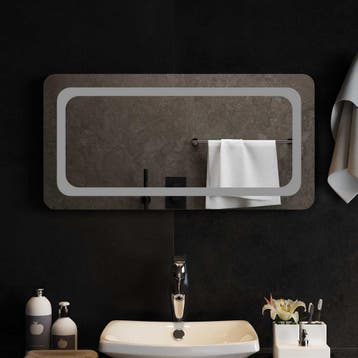 vidaXL LED Badkamer Spiegel Transparant 80 x 40 cm gehard, Huis en Inrichting, Verzenden, Nieuw