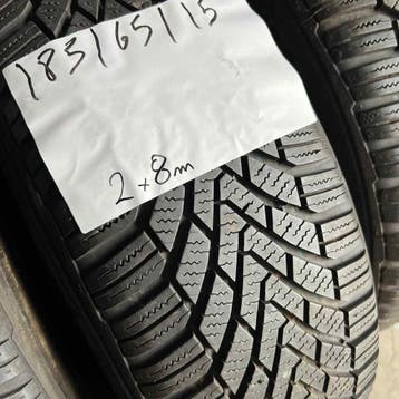 4 x Continental Winter TS850 185-65-15 Winterbanden 8mm, Auto-onderdelen, Gebruikt, 15 inch, Band(en), Personenwagen