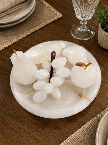 Fruitschaal (5) - Handmade Fruit Set - Natuursteen /Marmer -