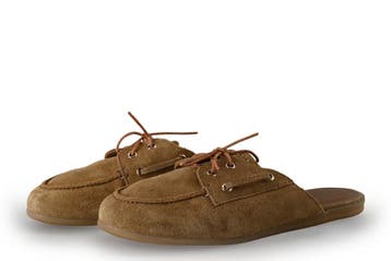 Manfield Instappers in maat 38 Cognac, Overige kleuren, Verzenden, Instappers, Zo goed als nieuw