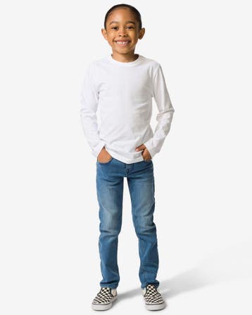 HEMA Kinderbroek jogdenim skinny fit middenblauw, Verzenden, Nieuw